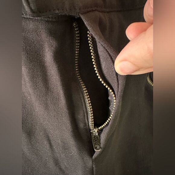 J. Crew Womens Pixie Ankle Stretch Ponte Knit Dress Pants Black Pocket Size 8 R - Picture 6 of 10